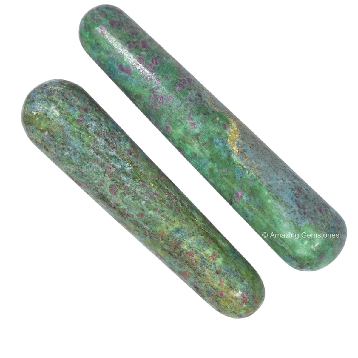 (Smooth) Ruby Fuchsite Crystal Wand Massage Stick - Pelvic Wand Gua Sha for Adults - Crystals and Healing Stones Massage Wands for Adults Gifts - Image 4