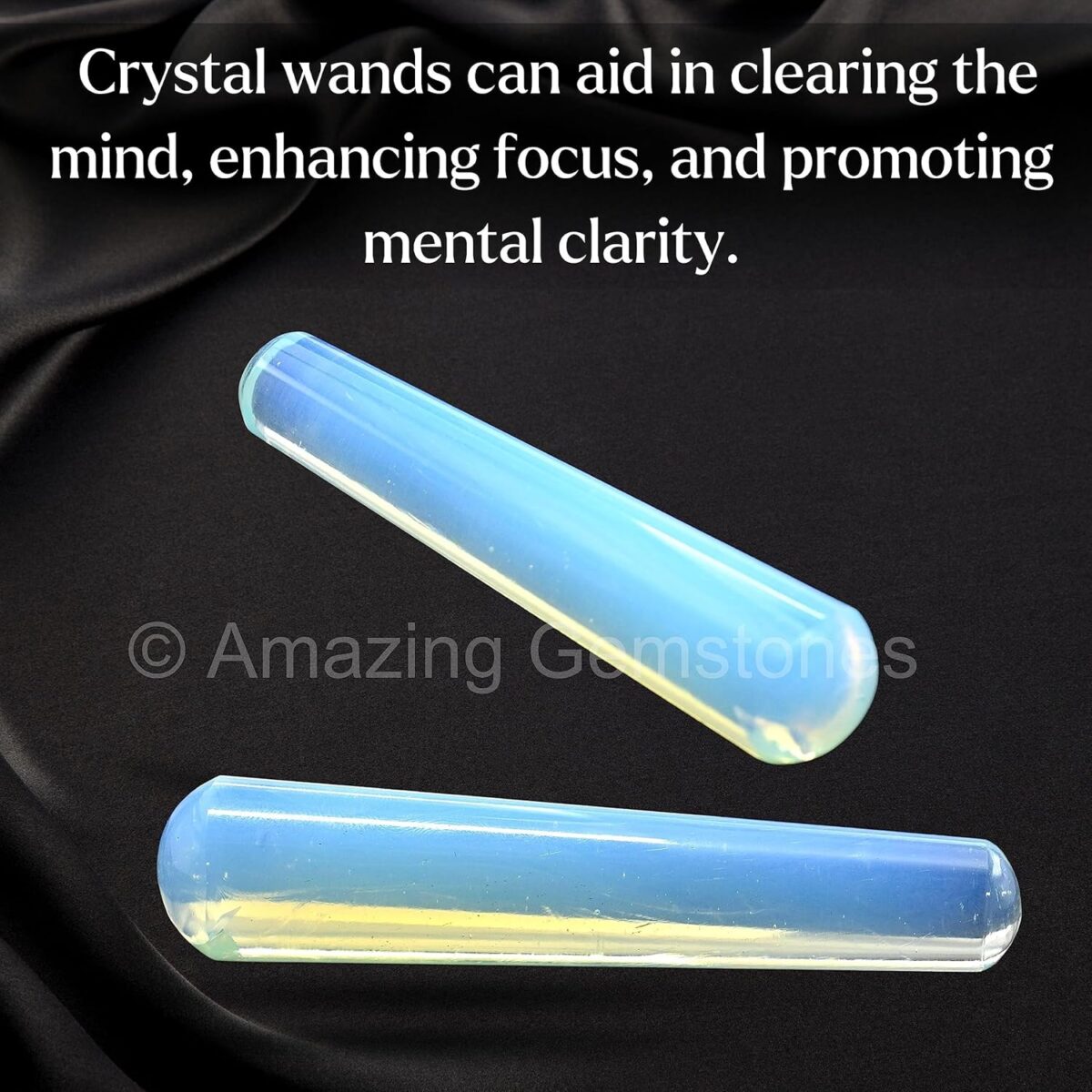 (Smooth) Opalite Crystal Wand Massage Stick - Pelvic Wand Gua Sha for Adults - Crystals and Healing Stones Massage Wands for Adults Gifts - Image 7