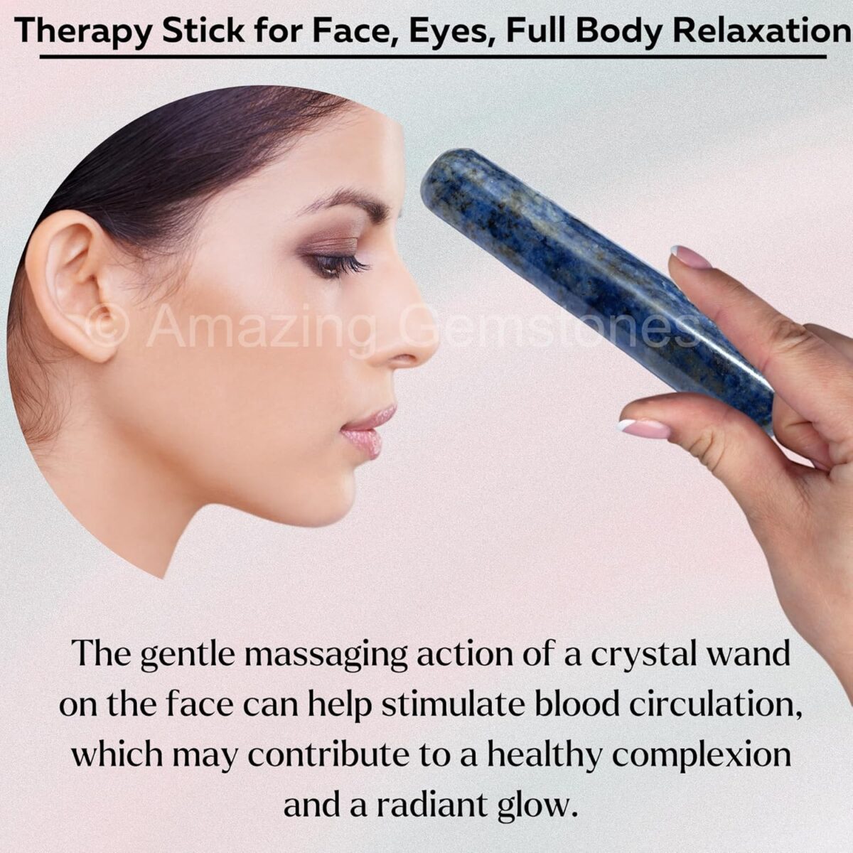 (Smooth) Crystal Wand Massage Stick - Pelvic Wand Gua Sha for Adults - Crystals and Healing Stones Massage Wands for Adults Gifts - Image 6