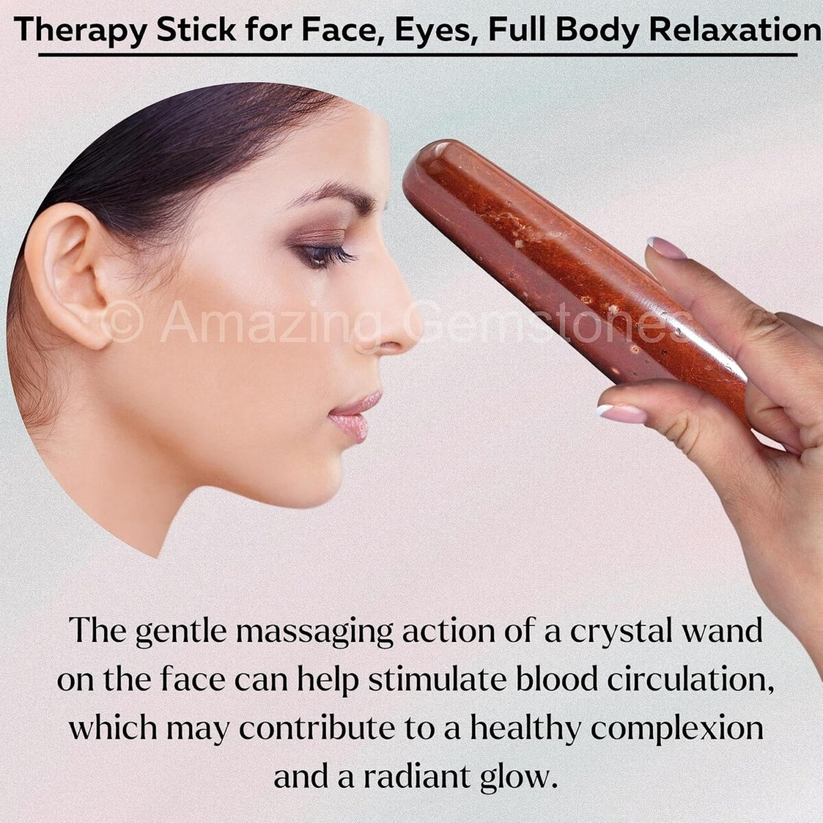 (Smooth) Red Jasper Crystal Wand Massage Stick - Pelvic Wand Gua Sha for Adults - Crystals and Healing Stones Massage Wands for Adults Gifts - Image 6